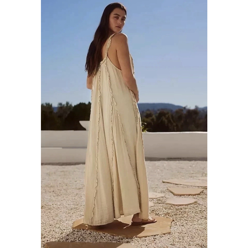 NEW Free People Mckinley Maxi Dress Small Boho Festival Beach Ruffled Gauze $108 - Picture 2 of 12